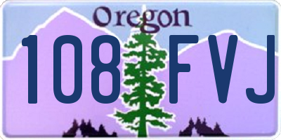 OR license plate 108FVJ