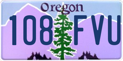 OR license plate 108FVU