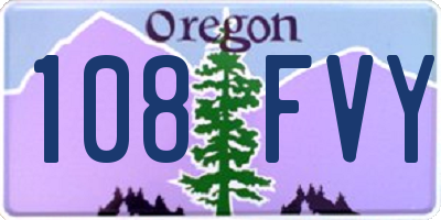 OR license plate 108FVY