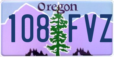 OR license plate 108FVZ