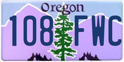 OR license plate 108FWC