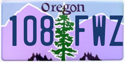 OR license plate 108FWZ