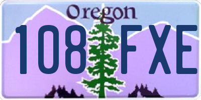 OR license plate 108FXE