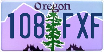 OR license plate 108FXF
