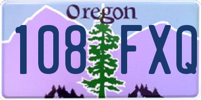 OR license plate 108FXQ