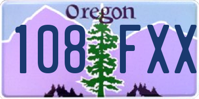 OR license plate 108FXX