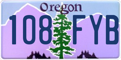 OR license plate 108FYB
