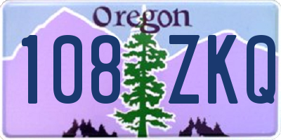 OR license plate 108ZKQ
