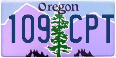 OR license plate 109CPT