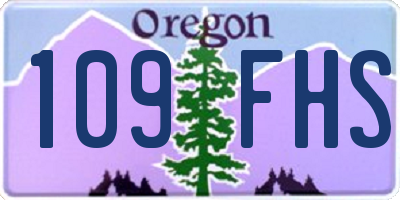 OR license plate 109FHS