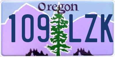 OR license plate 109LZK