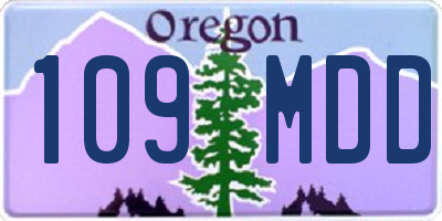 OR license plate 109MDD