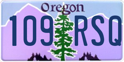 OR license plate 109RSQ