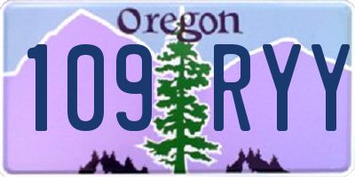 OR license plate 109RYY