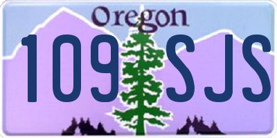 OR license plate 109SJS