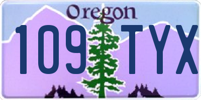 OR license plate 109TYX