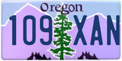 OR license plate 109XAN
