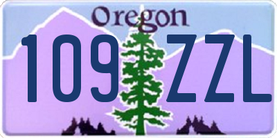 OR license plate 109ZZL