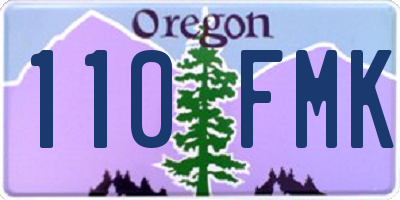 OR license plate 110FMK
