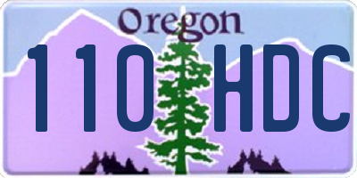 OR license plate 110HDC