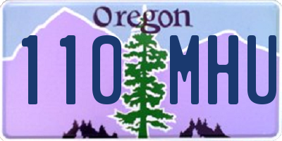 OR license plate 110MHU
