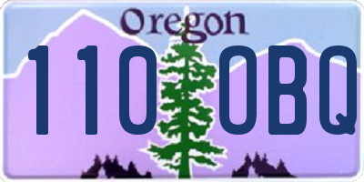 OR license plate 110OBQ