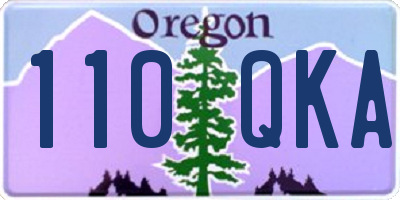 OR license plate 110QKA