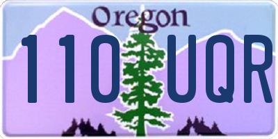 OR license plate 110UQR