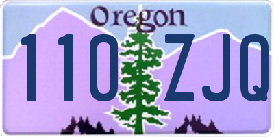 OR license plate 110ZJQ