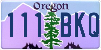 OR license plate 111BKQ