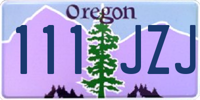OR license plate 111JZJ