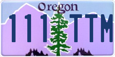 OR license plate 111TTM
