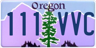OR license plate 111VVC