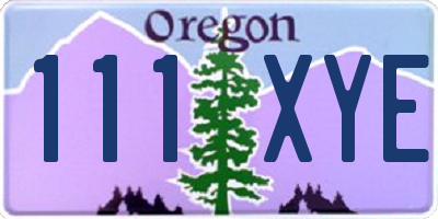 OR license plate 111XYE