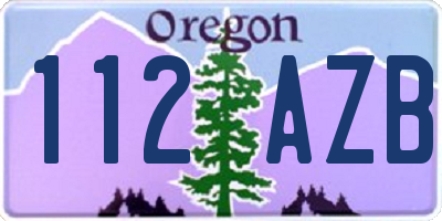 OR license plate 112AZB