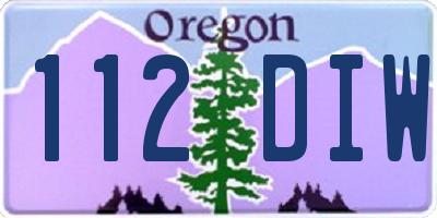 OR license plate 112DIW