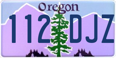 OR license plate 112DJZ
