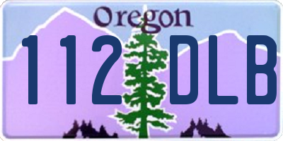 OR license plate 112DLB