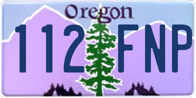 OR license plate 112FNP