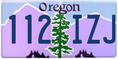 OR license plate 112IZJ