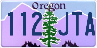 OR license plate 112JTA
