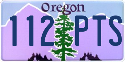 OR license plate 112PTS