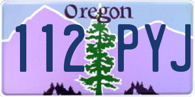 OR license plate 112PYJ