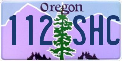 OR license plate 112SHC