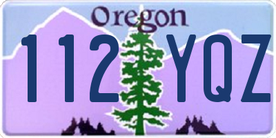OR license plate 112YQZ