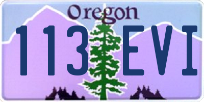 OR license plate 113EVI