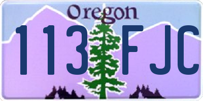 OR license plate 113FJC