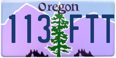 OR license plate 113FTT