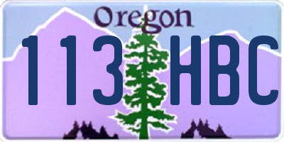 OR license plate 113HBC
