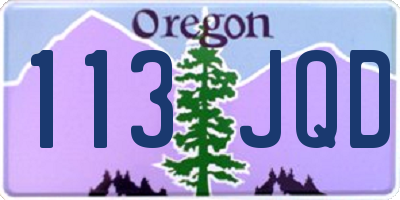OR license plate 113JQD